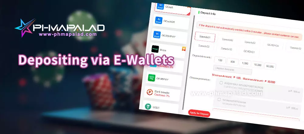Depositing via E-Wallets