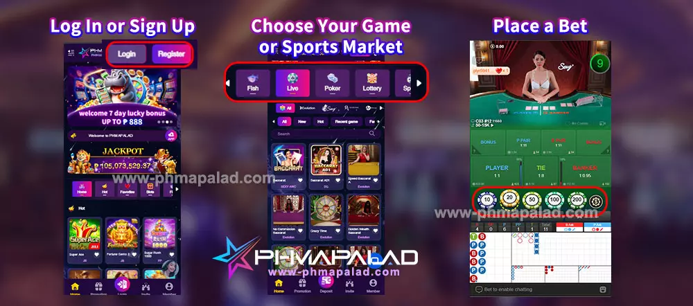 How to Play or Bet on the Phmapalad App